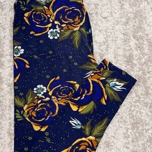 Lularoe Yellow Rose Beauty & the Beast TC Leggings